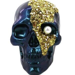 Rhinestone Skull Halloween Decor